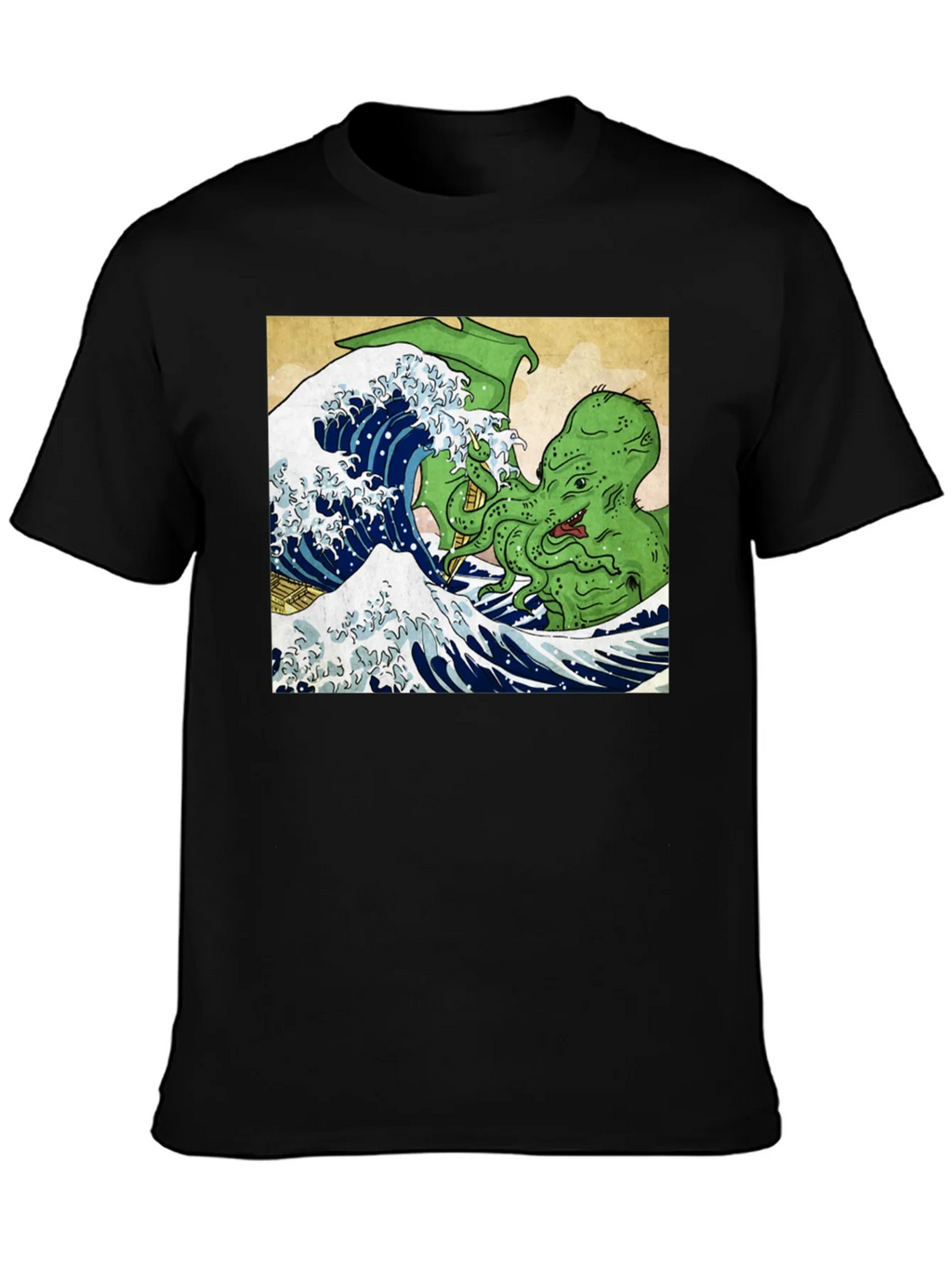Great Wave Cthulhu Graphic Tee product image 3