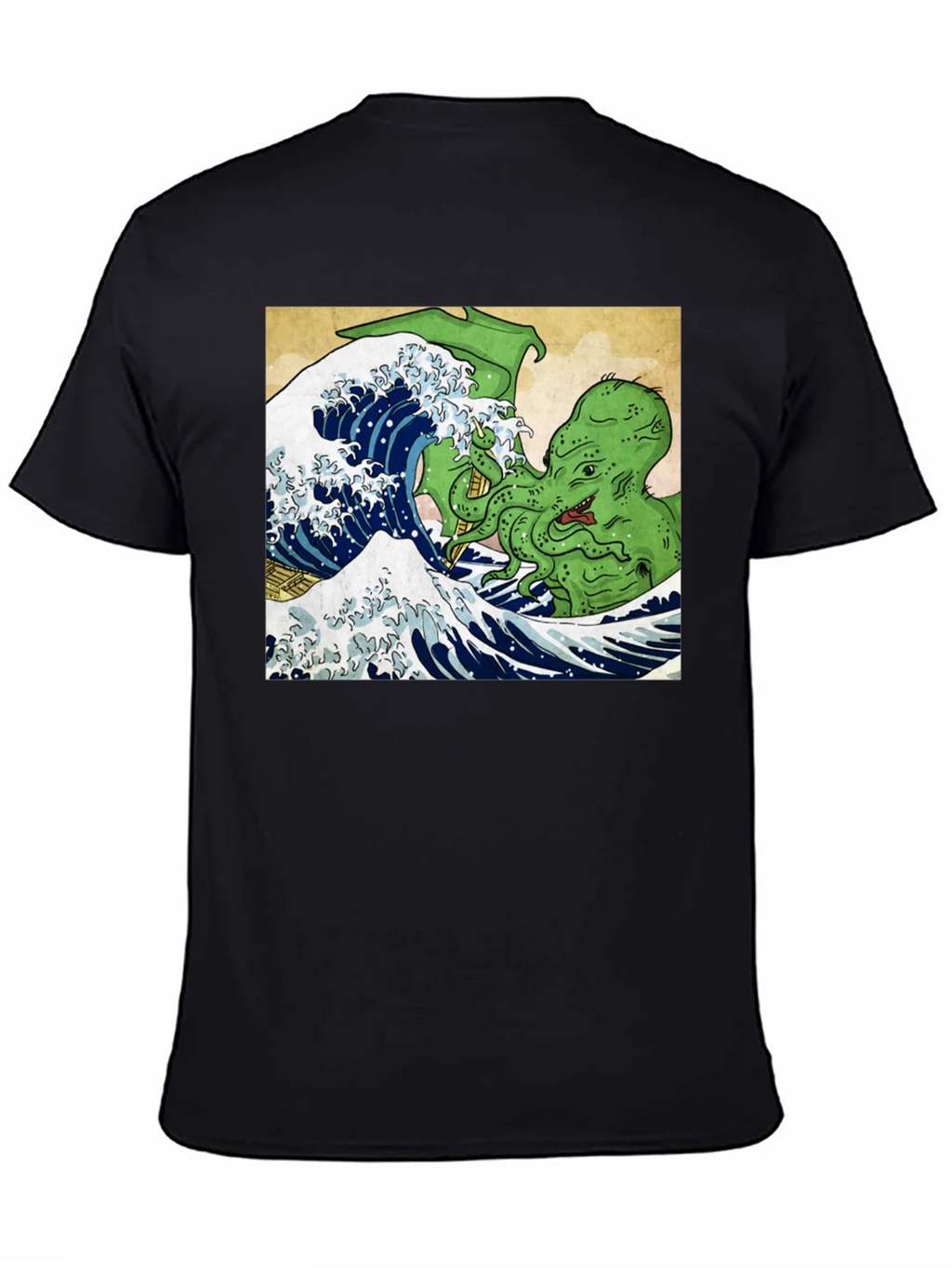 Great Wave Cthulhu Graphic Tee product image 4