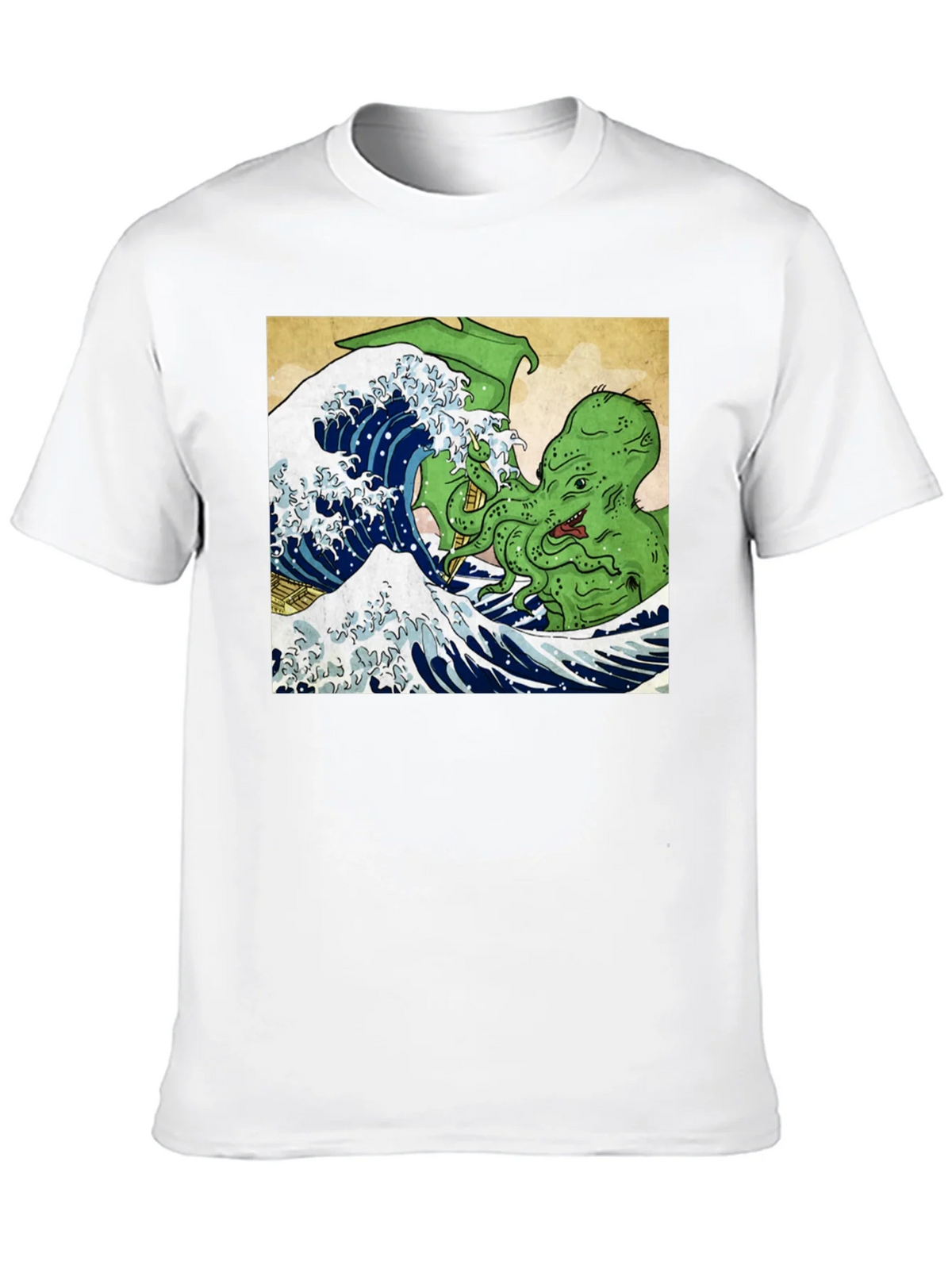 Great Wave Cthulhu Graphic Tee product image 9
