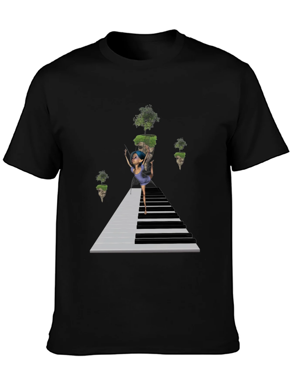 Piano Dancer Black T-Shirt product image 3