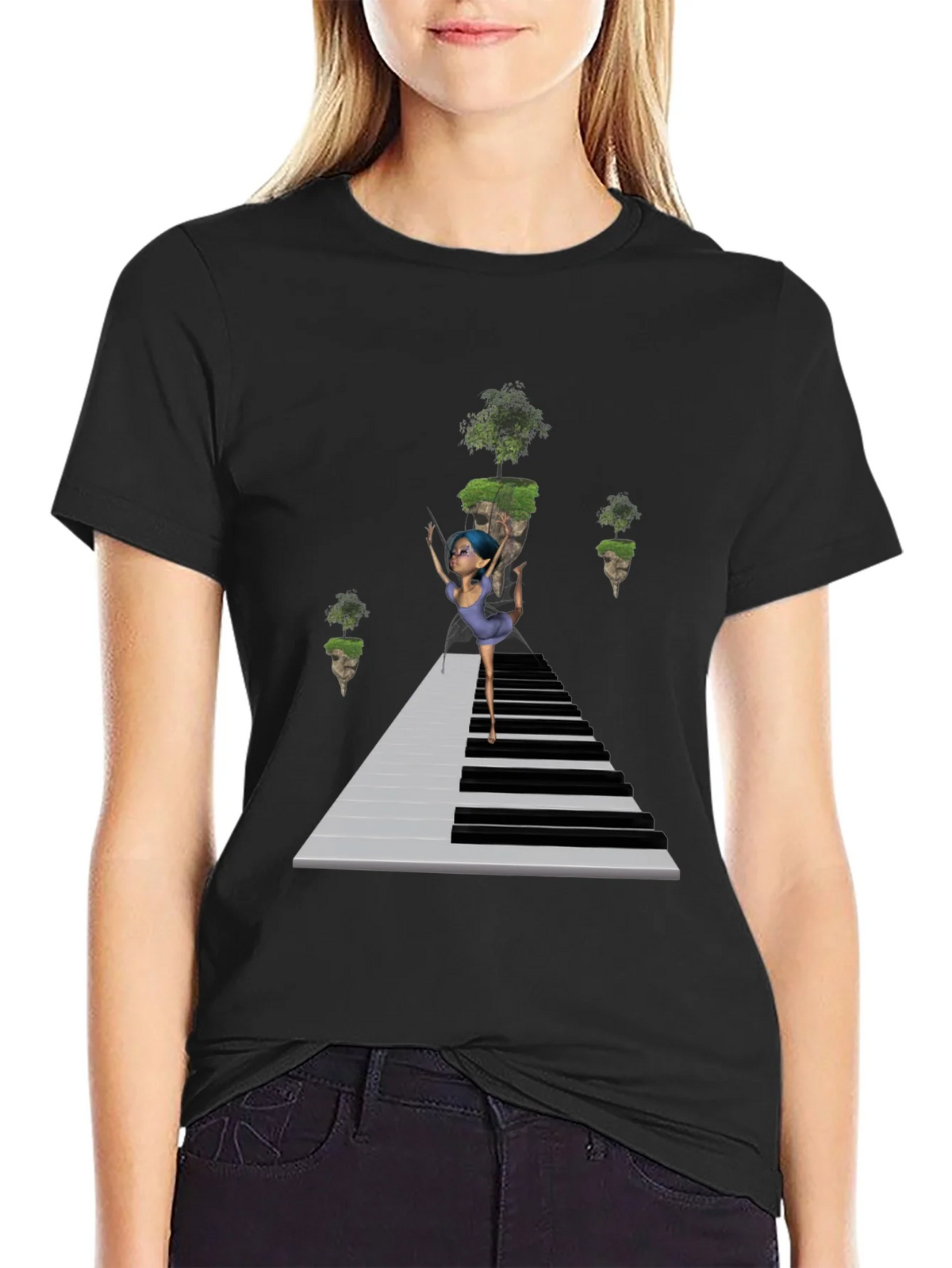 Piano Dancer Black T-Shirt product image 2