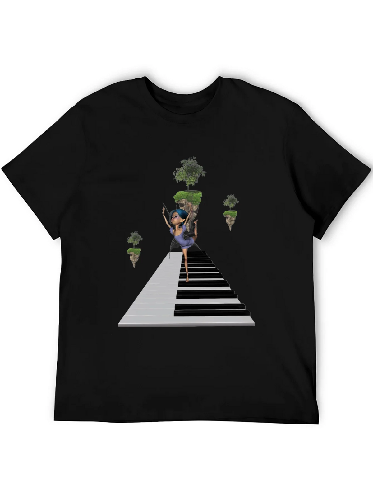 Piano Dancer Black T-Shirt product image 5