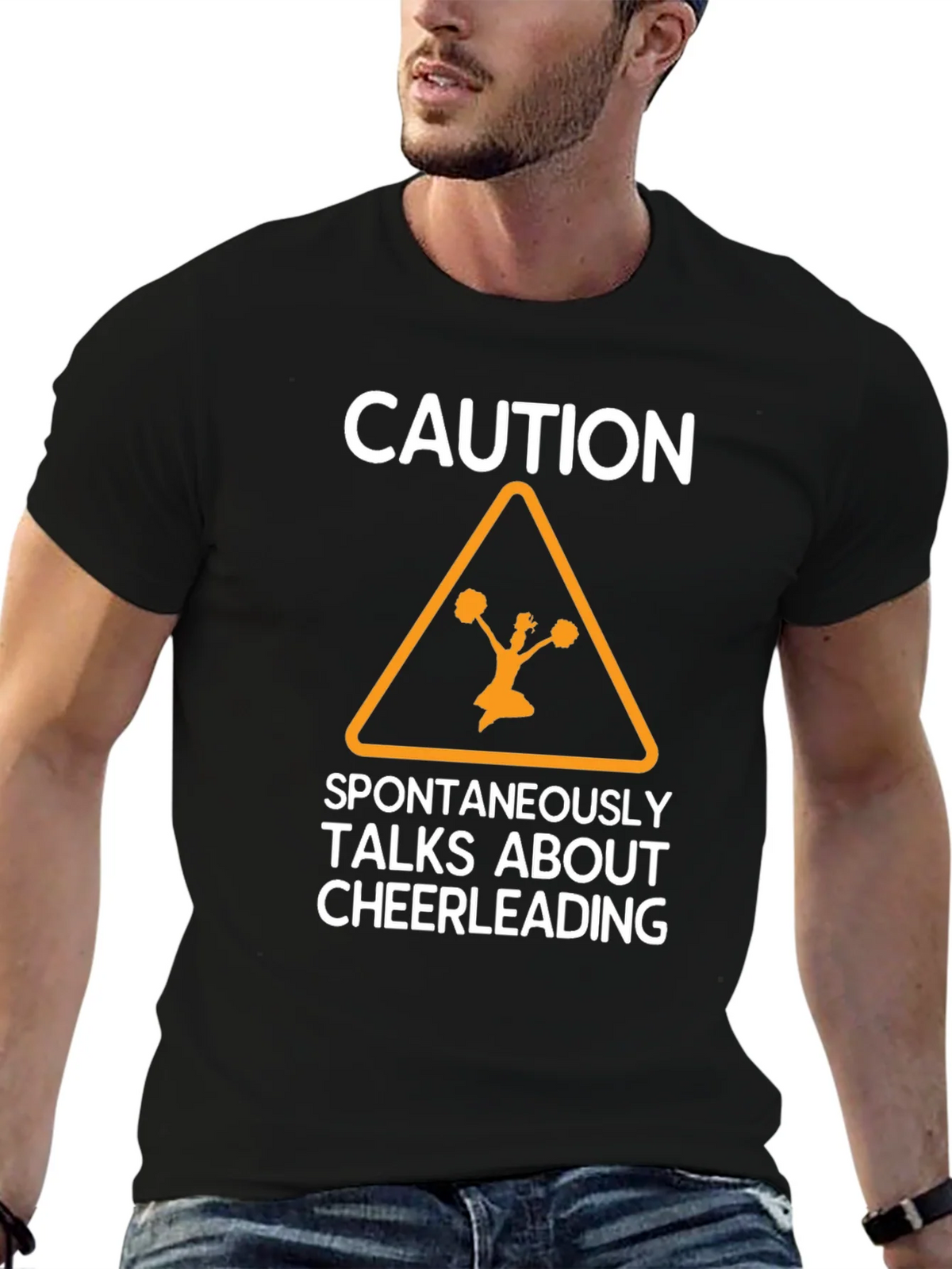 Caution Cheerleading Graphic Tee product image 6