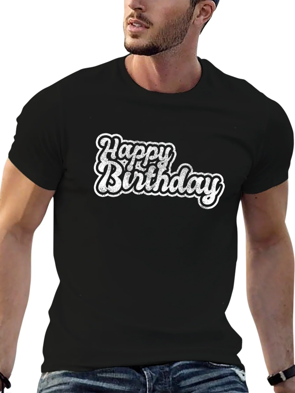 Happy Birthday Graphic Tee - Black product image 6