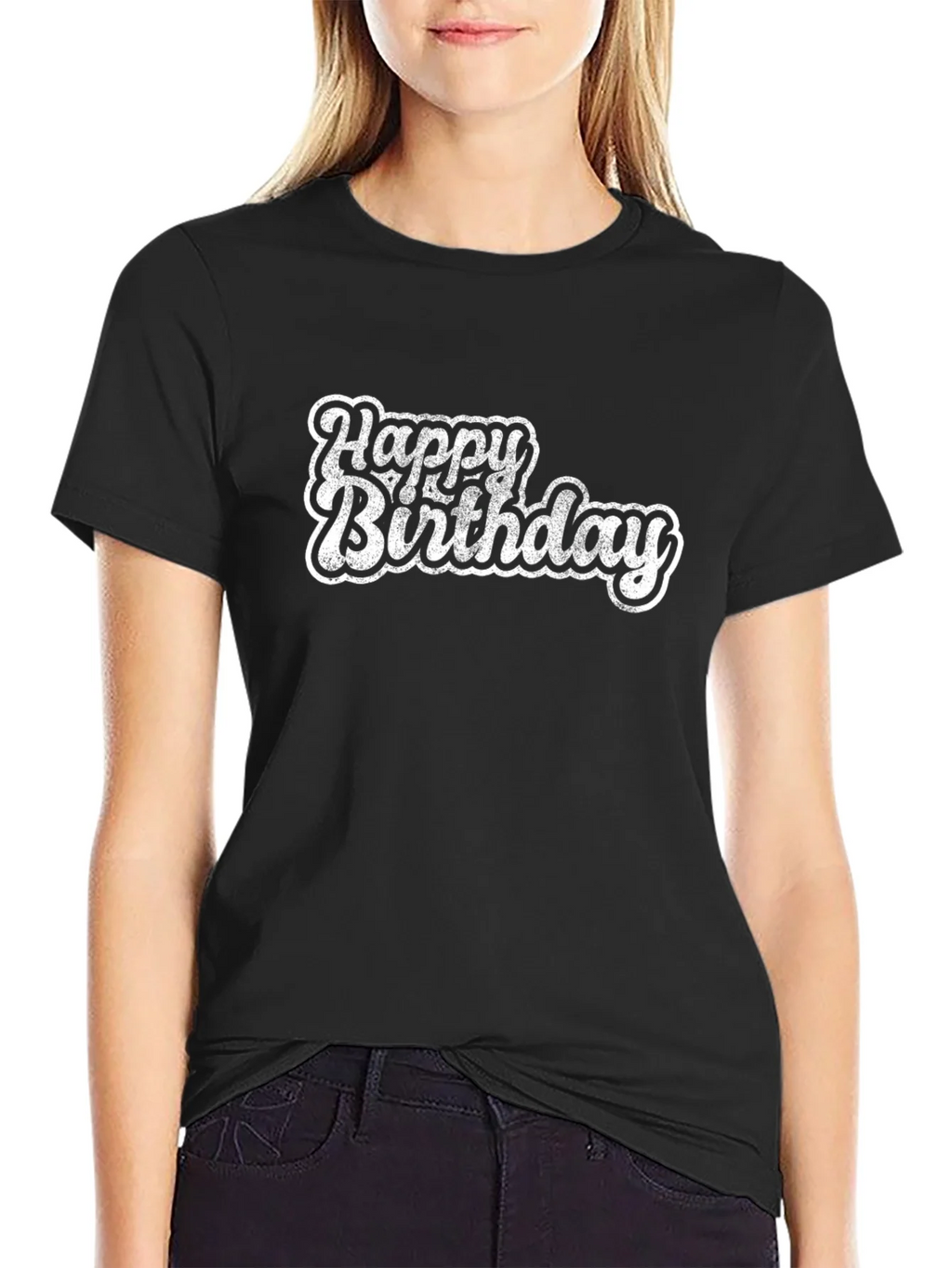 Happy Birthday Graphic Tee - Black product image 2