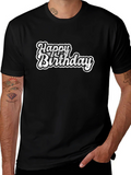 Happy Birthday Graphic Tee - Black product image 1