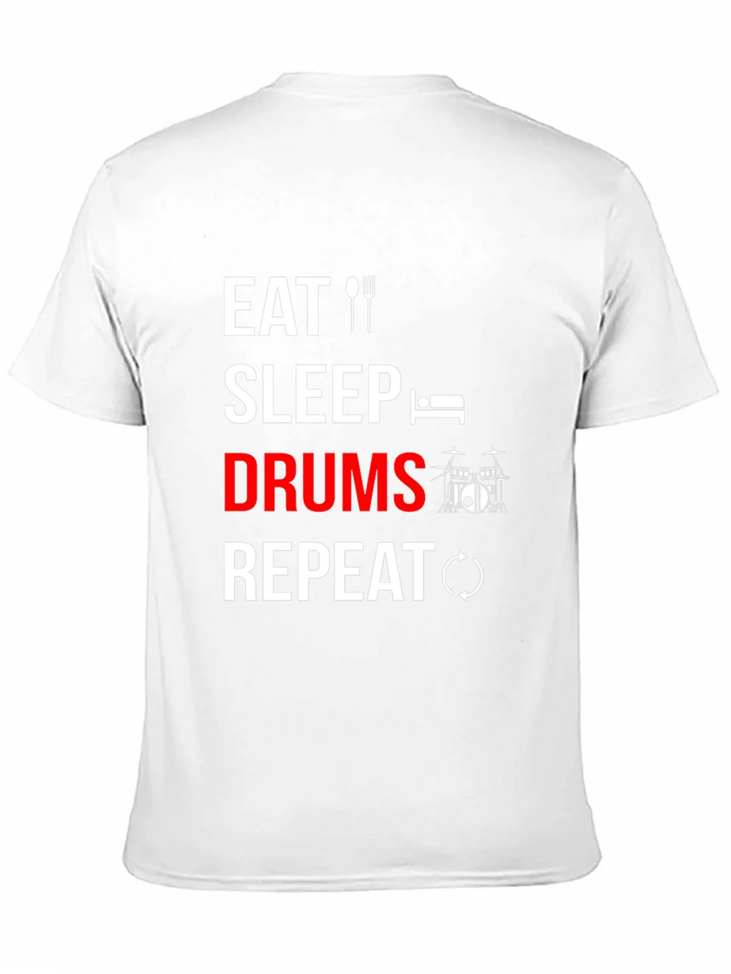 Eat Sleep Drums Repeat T-Shirt - Music Lover Tee product image 10