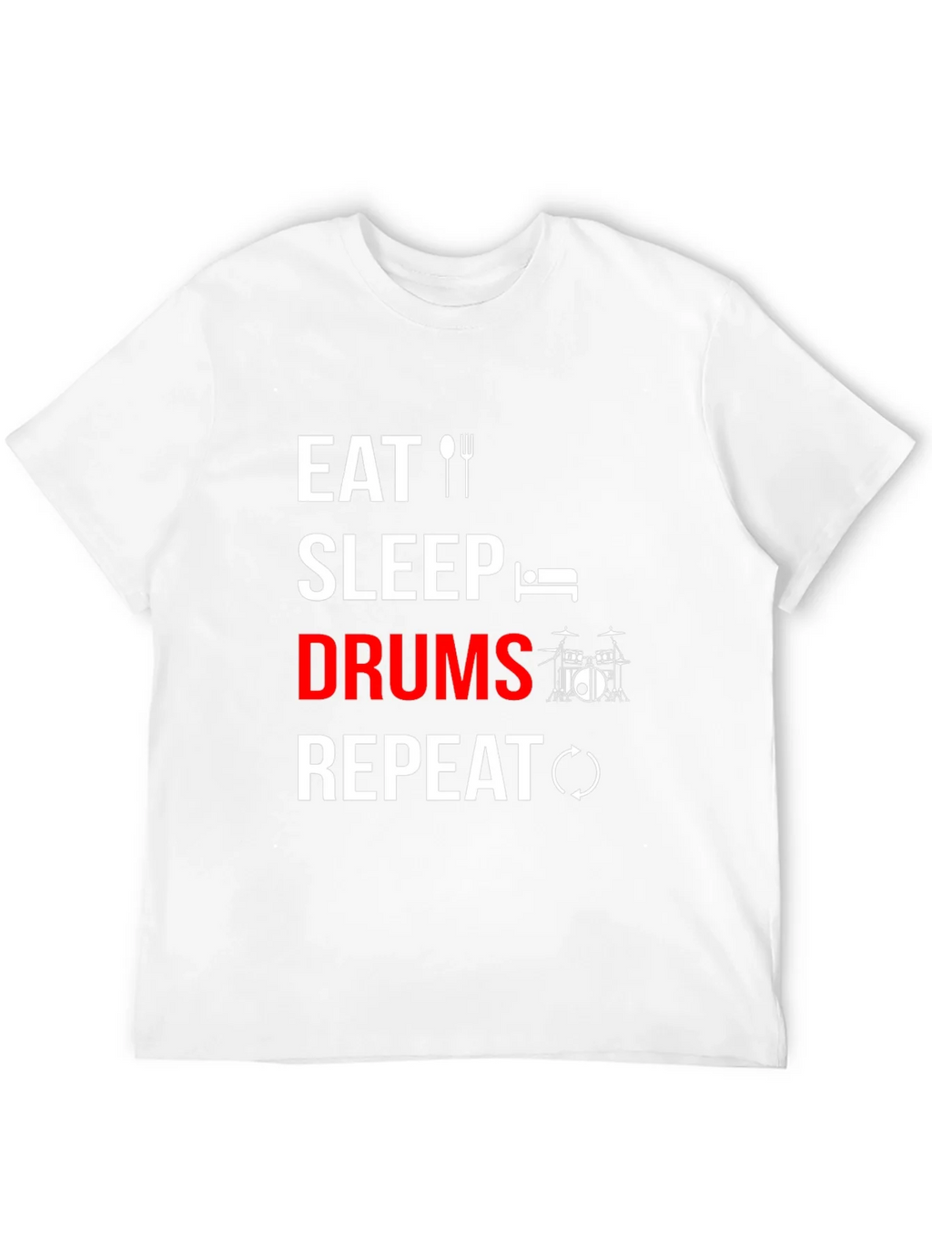 Eat Sleep Drums Repeat T-Shirt - Music Lover Tee product image 11