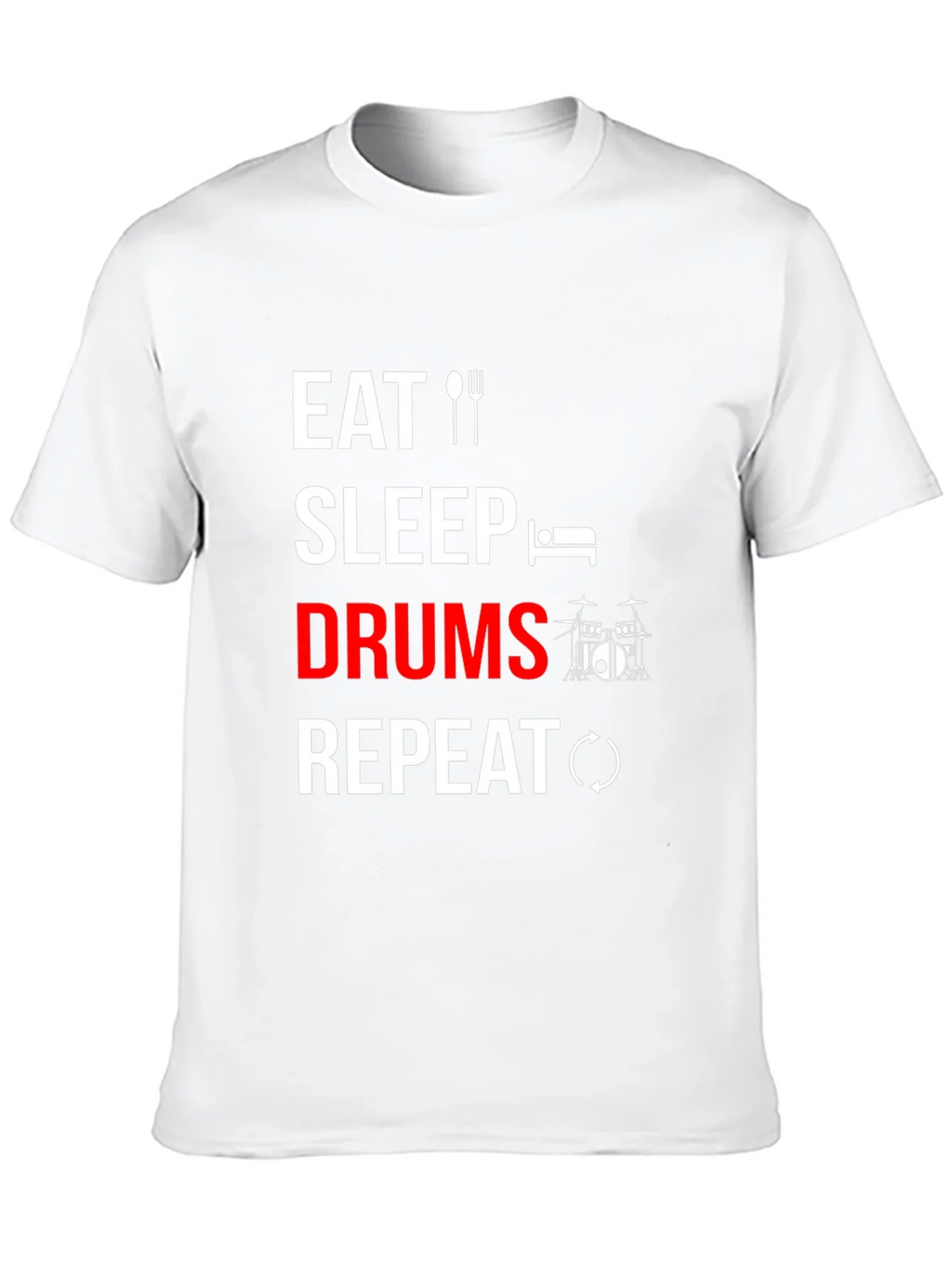 Eat Sleep Drums Repeat T-Shirt - Music Lover Tee product image 9