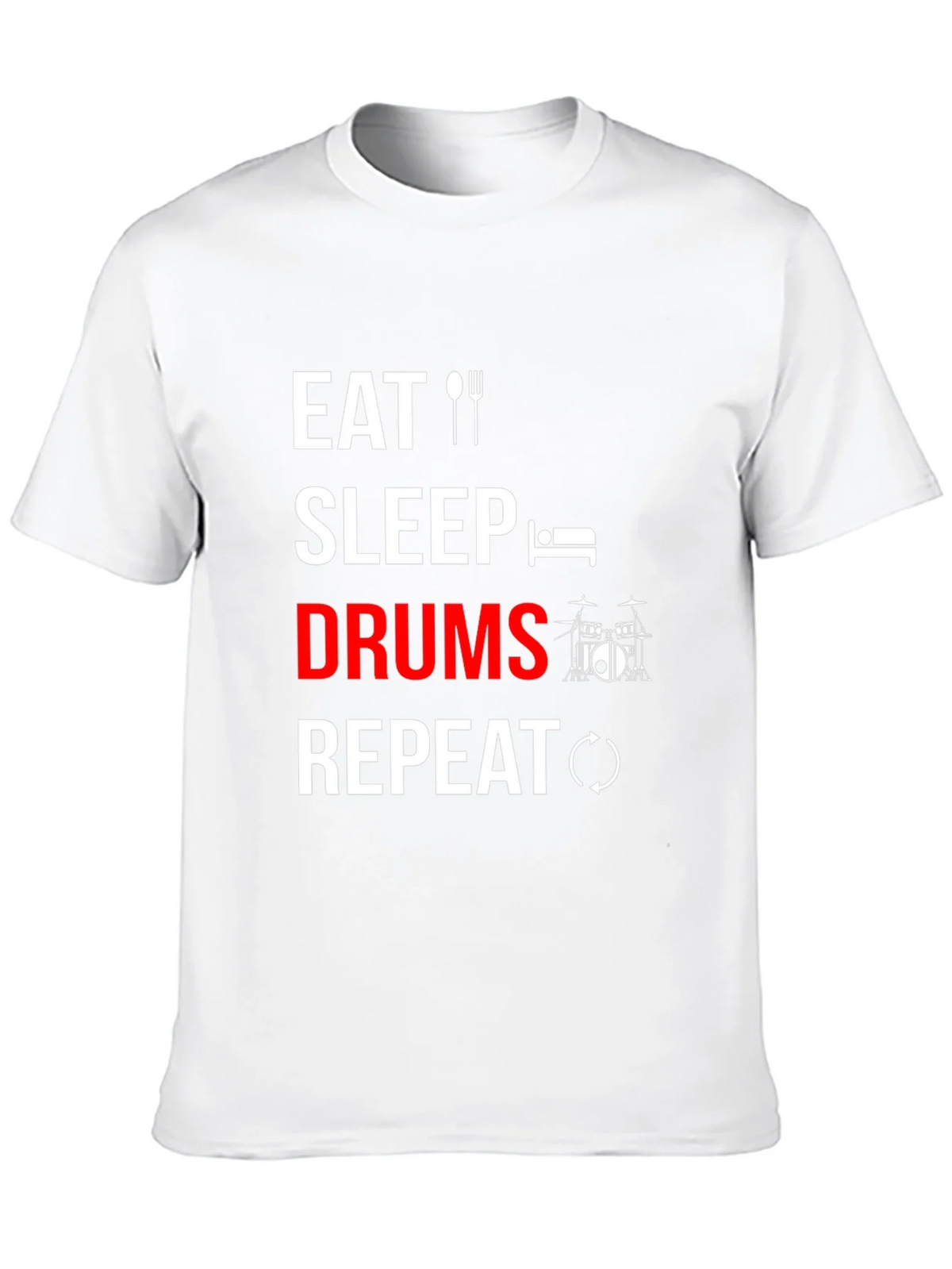 Eat Sleep Drums Repeat T-Shirt - Music Lover Tee product image 9
