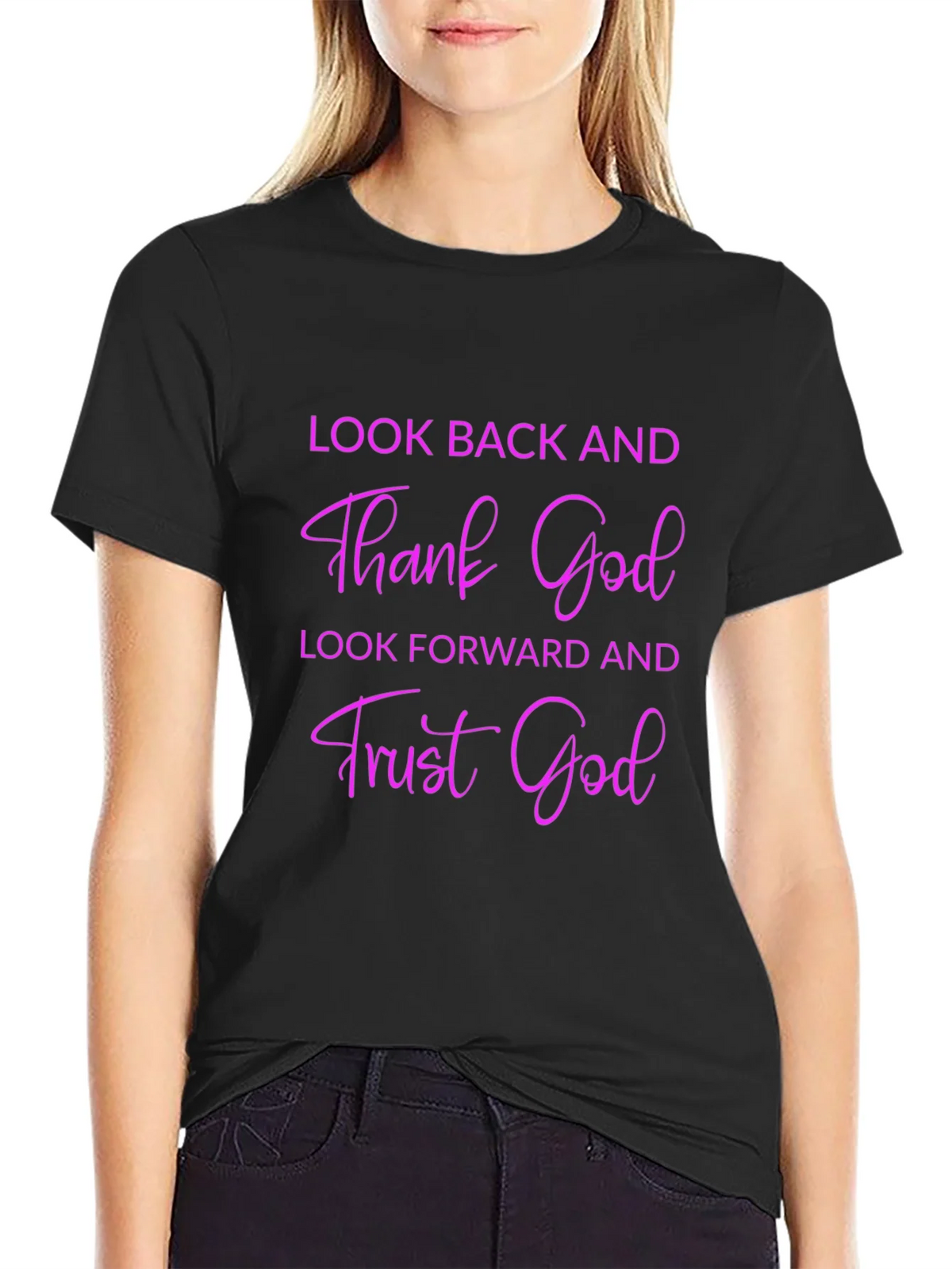 Thank God T-Shirt - Look Back & Trust Forward product image 2