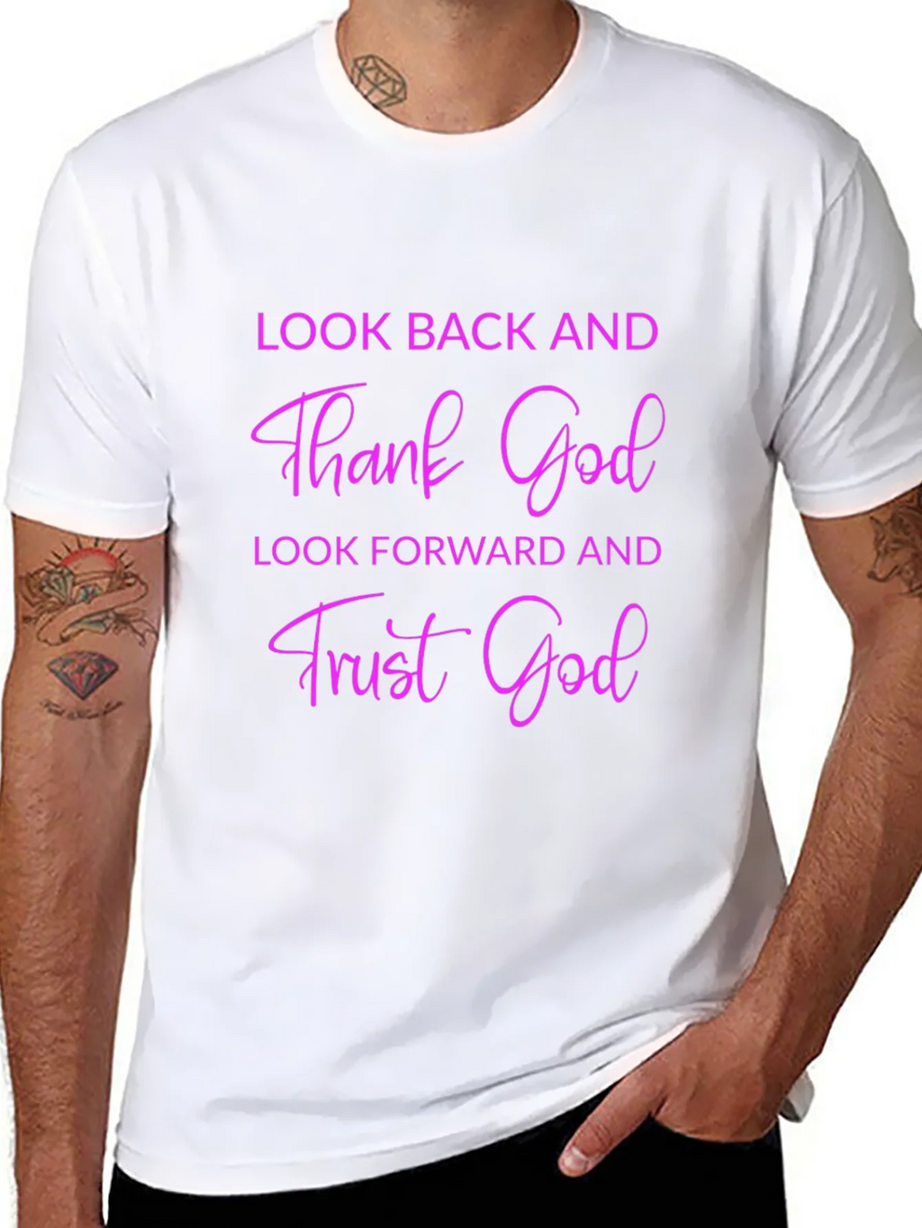 Thank God T-Shirt - Look Back & Trust Forward product image 7