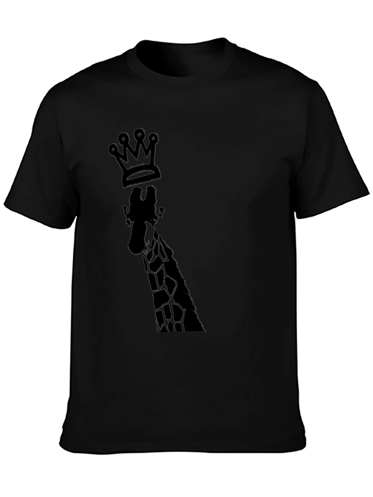 King Giraffe Graphic Tee - Black Cotton T-Shirt product image 3
