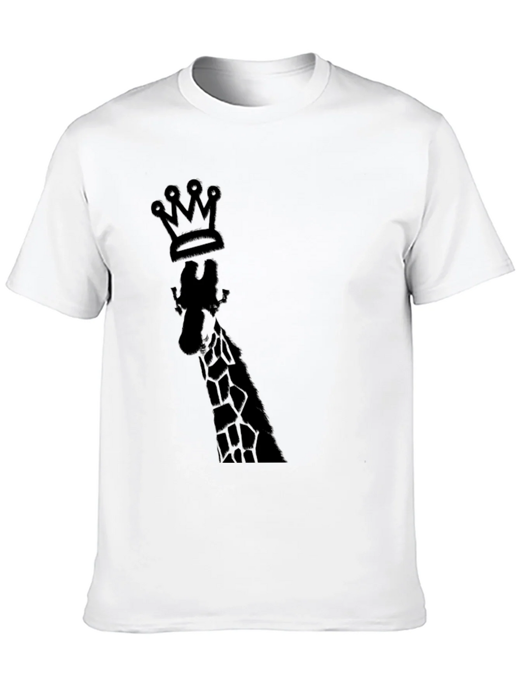 King Giraffe Graphic Tee - Black Cotton T-Shirt product image 9