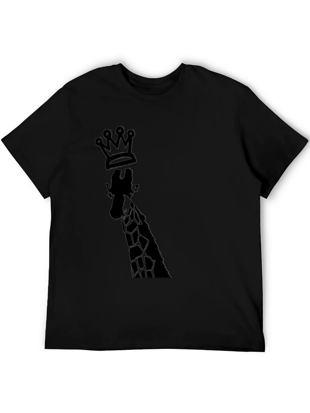 King Giraffe Graphic Tee - Black Cotton T-Shirt product image 5