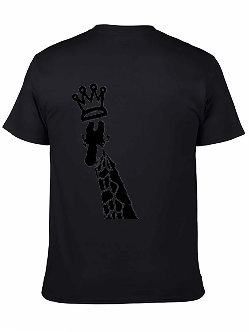 King Giraffe Graphic Tee - Black Cotton T-Shirt product image 4