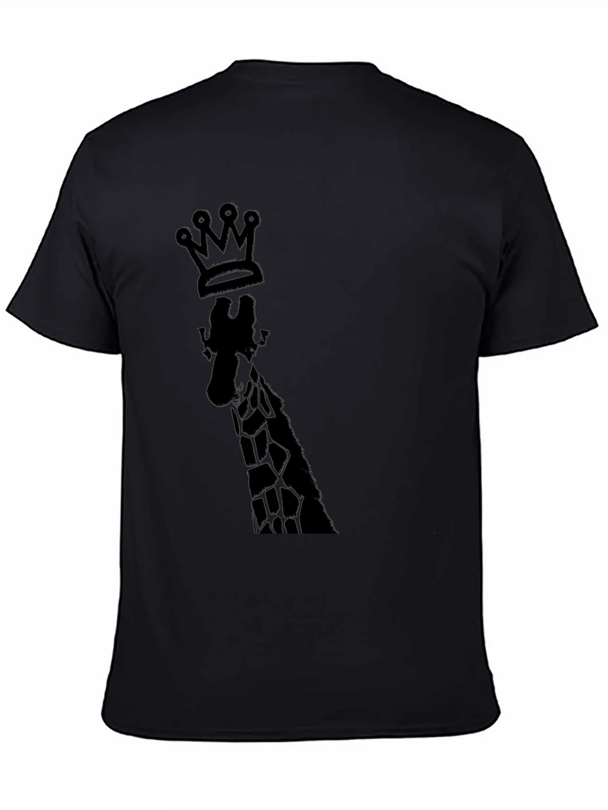 King Giraffe Graphic Tee - Black Cotton T-Shirt product image 4
