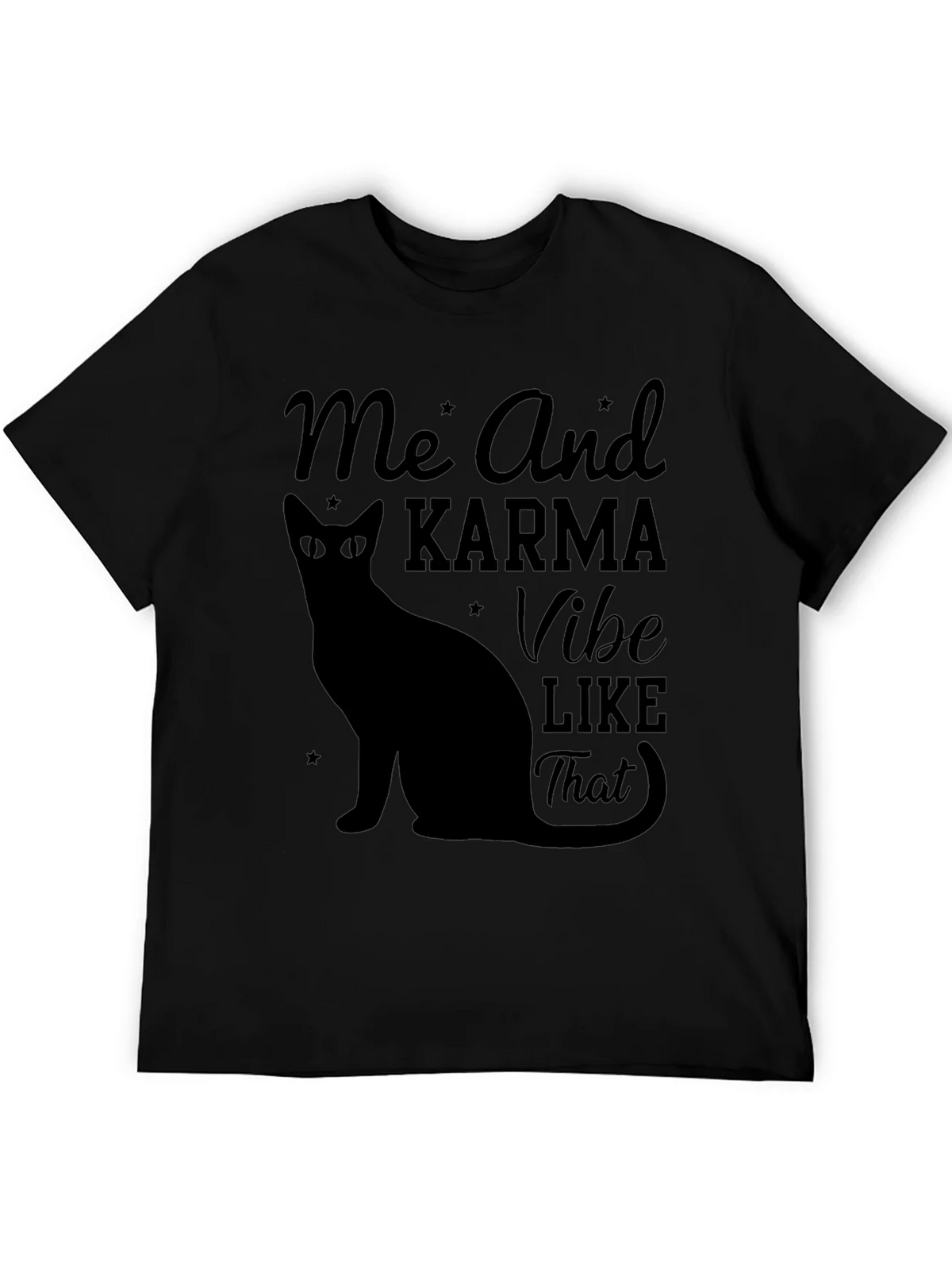 Karma Vibe Black Cat Graphic T-Shirt product image 5