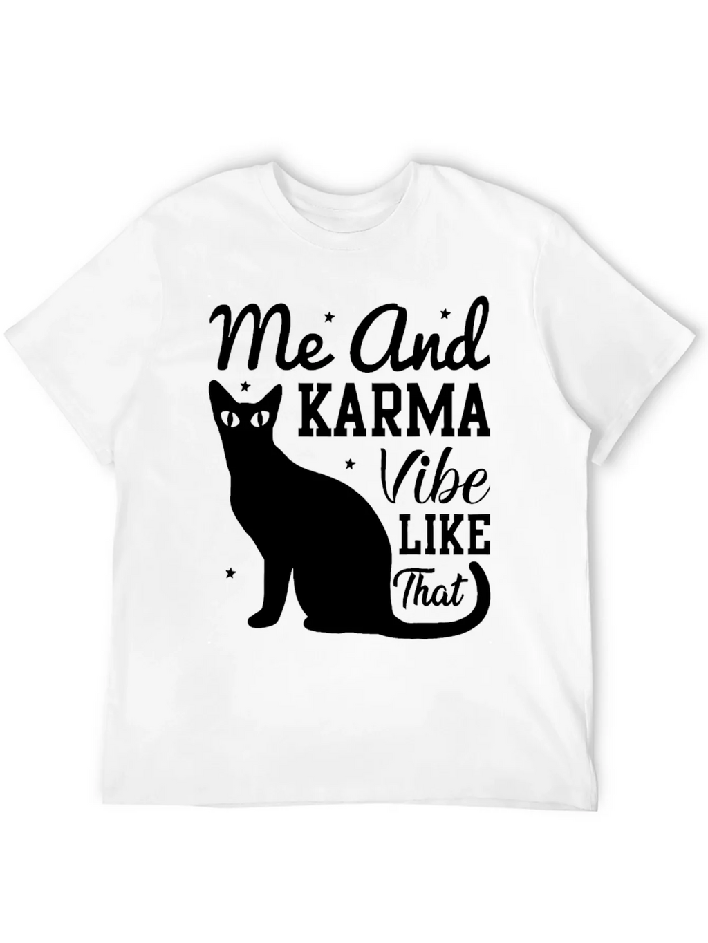 Karma Vibe Black Cat Graphic T-Shirt product image 11