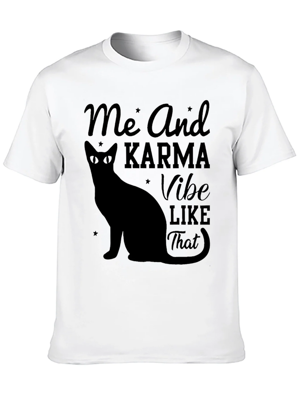 Karma Vibe Black Cat Graphic T-Shirt product image 9