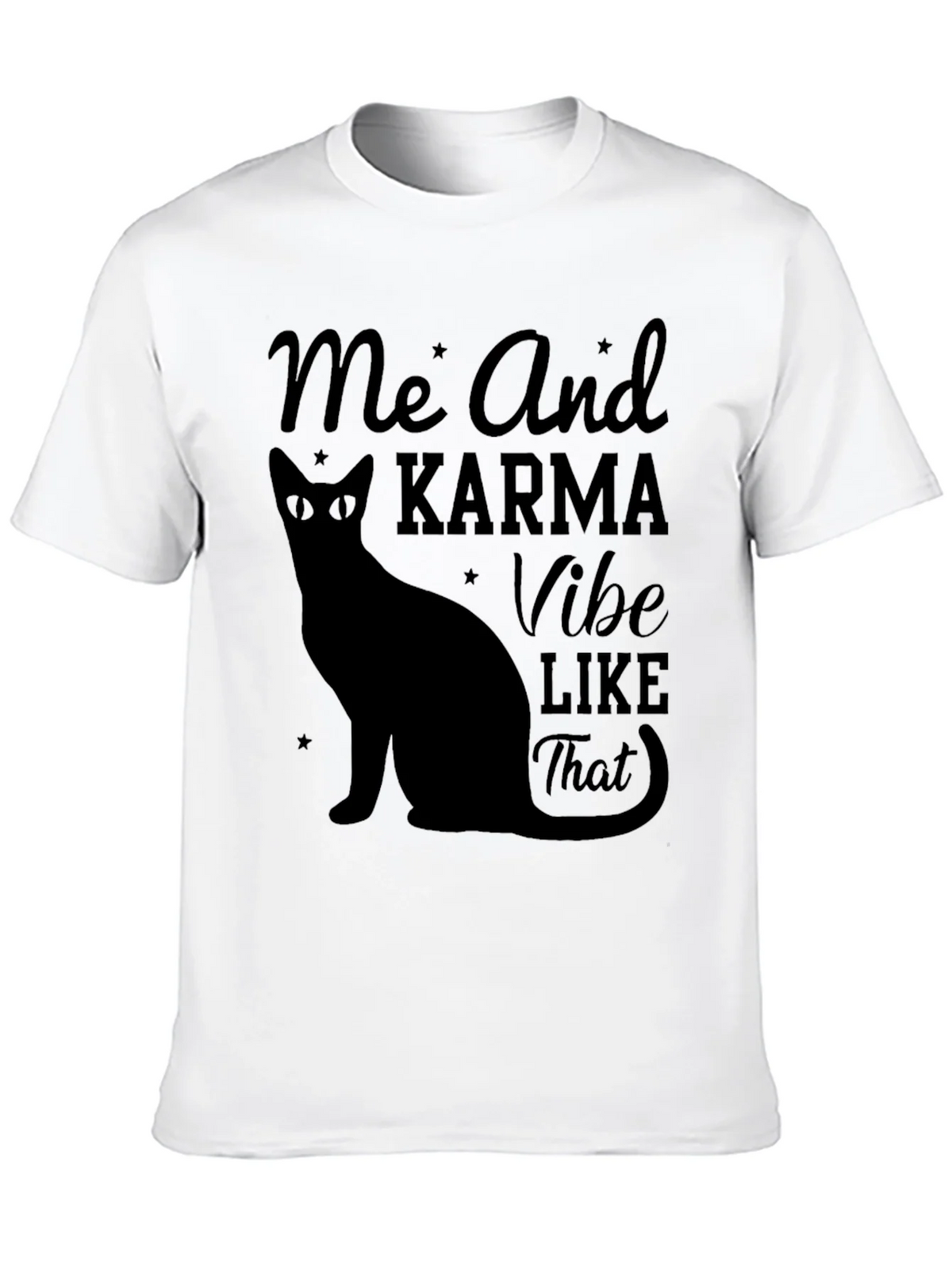 Karma Vibe Black Cat Graphic T-Shirt product image 9
