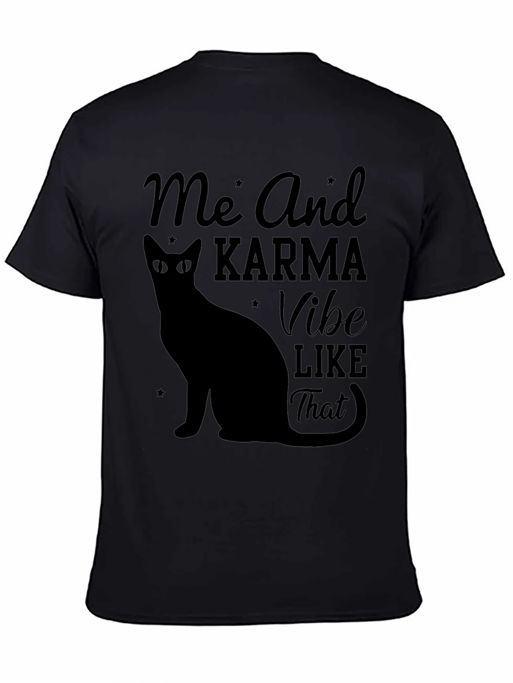 Karma Vibe Black Cat Graphic T-Shirt product image 4