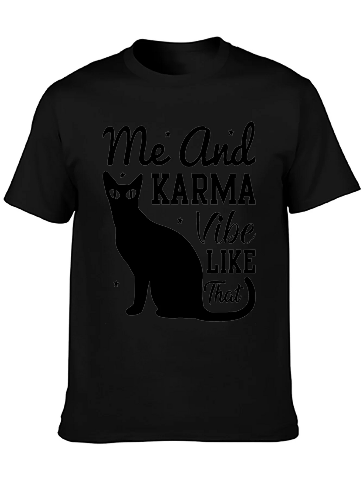 Karma Vibe Black Cat Graphic T-Shirt product image 3