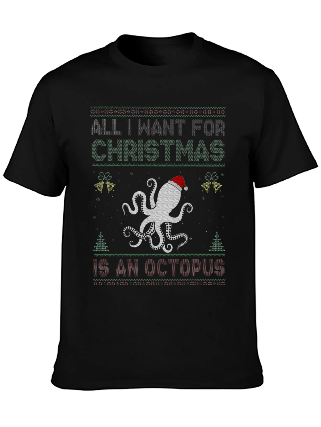 Octopus Christmas Ugly Sweater T-Shirt