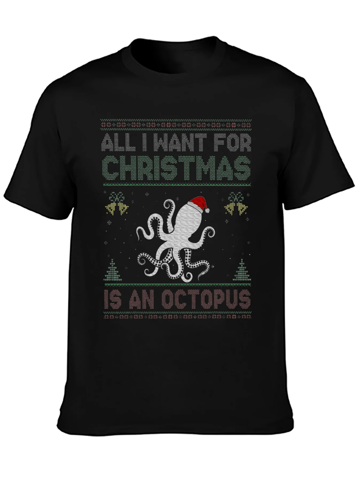 Octopus Christmas Ugly Sweater T-Shirt