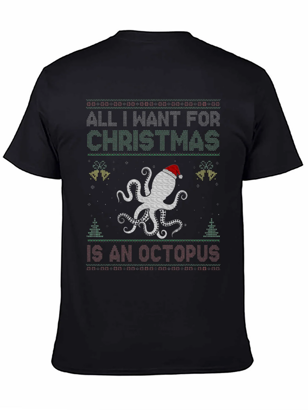 Octopus Christmas Ugly Sweater T-Shirt