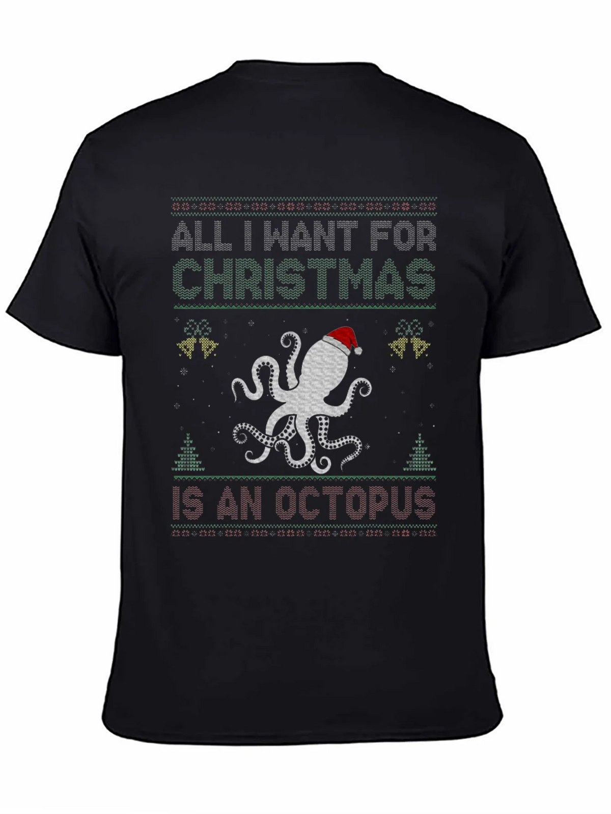 Octopus Christmas Ugly Sweater T-Shirt