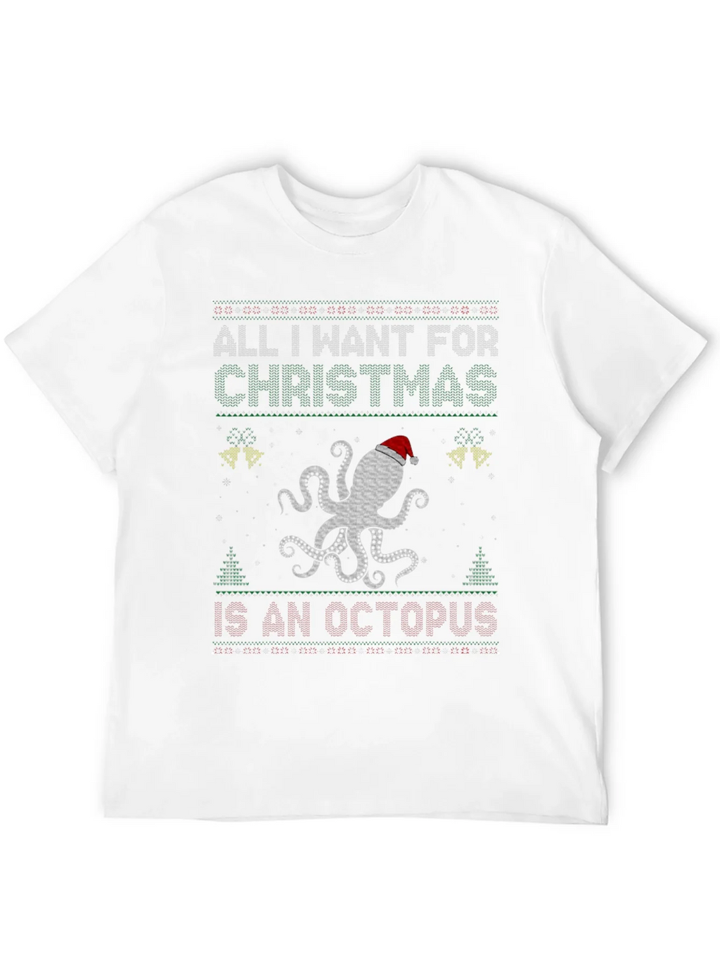 Octopus Christmas Ugly Sweater T-Shirt