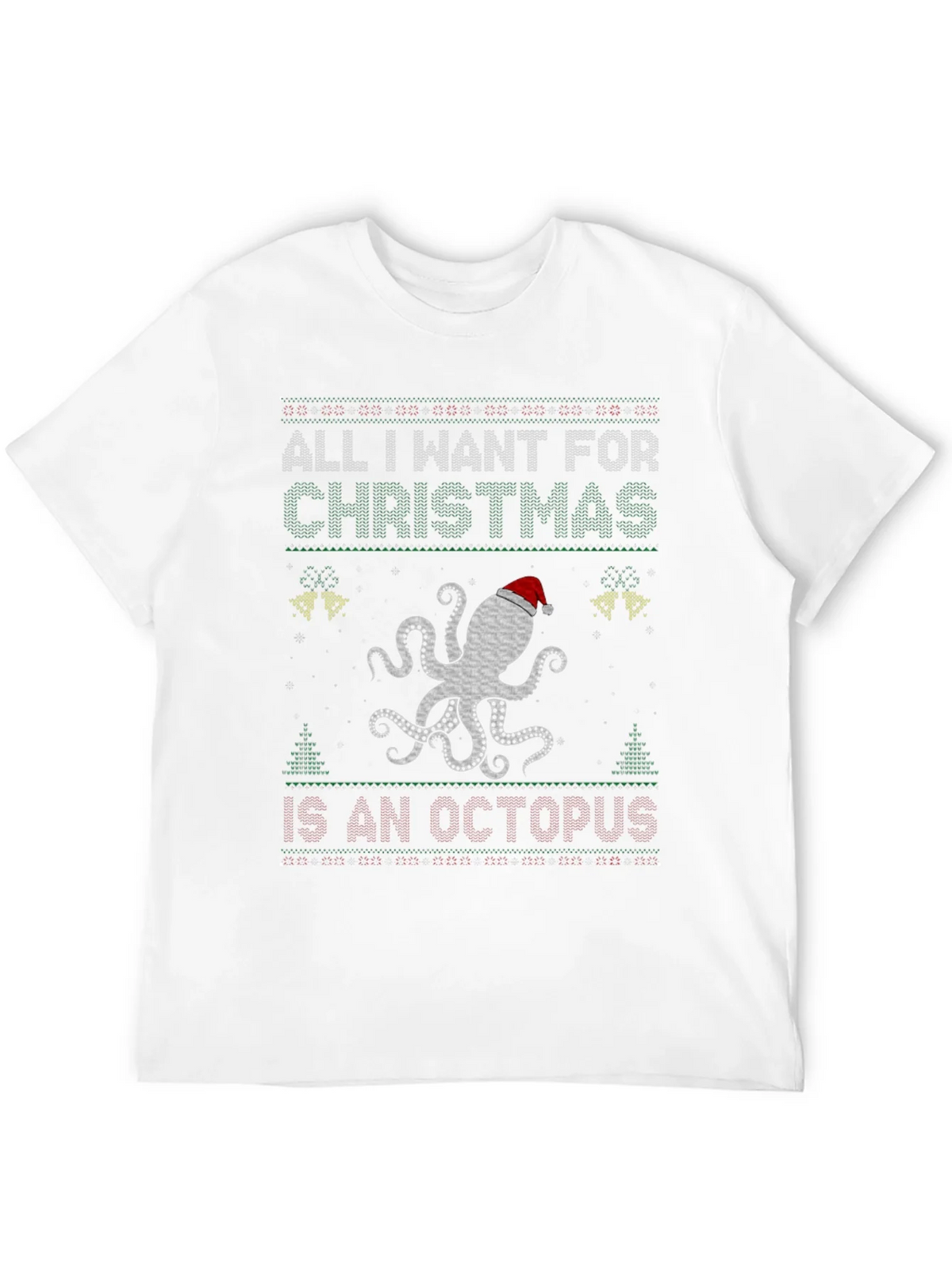 Octopus Christmas Ugly Sweater T-Shirt