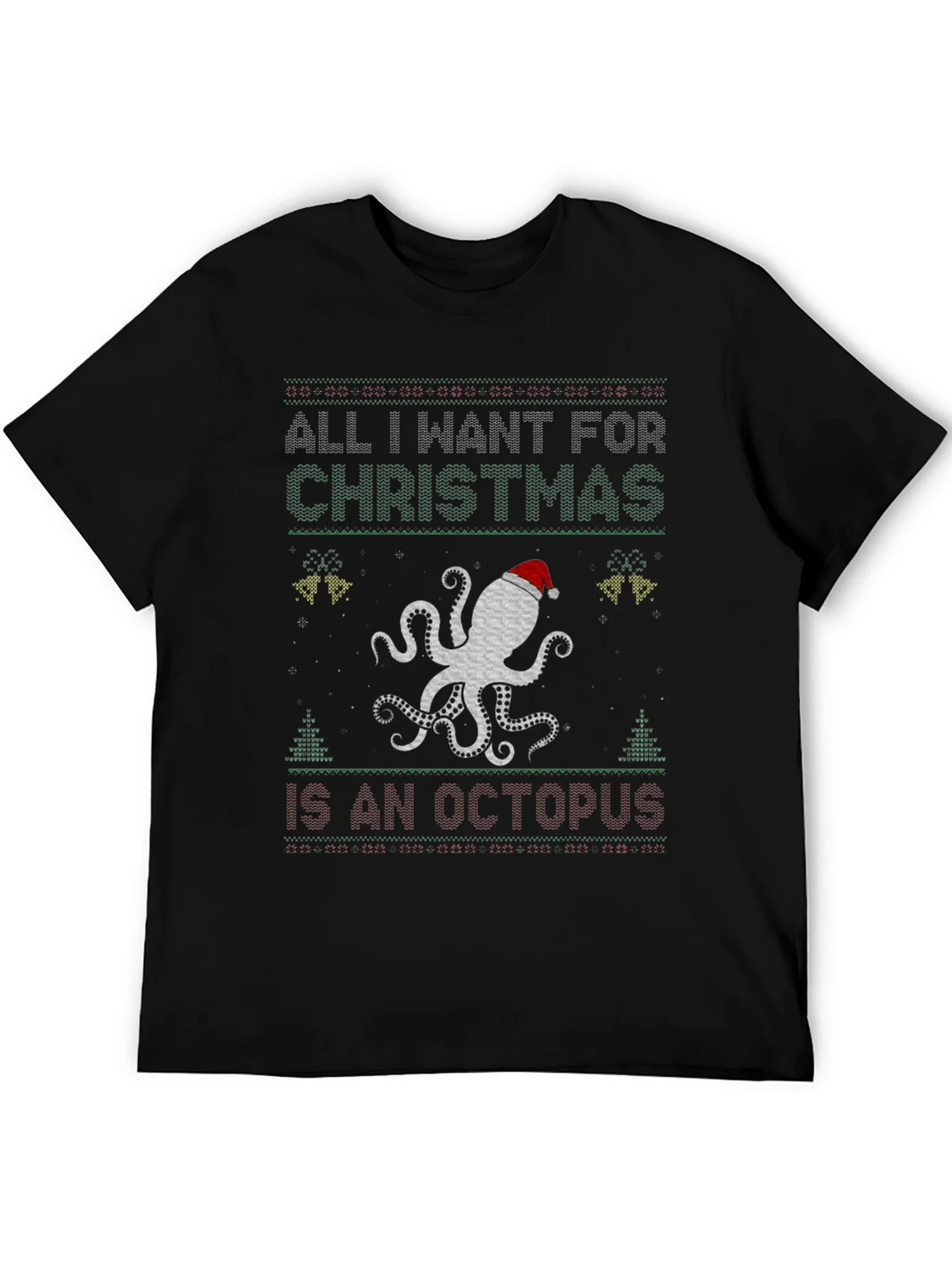 Octopus Christmas Ugly Sweater T-Shirt