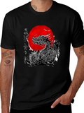Dragon & Rising Sun Graphic T-Shirt product image 1