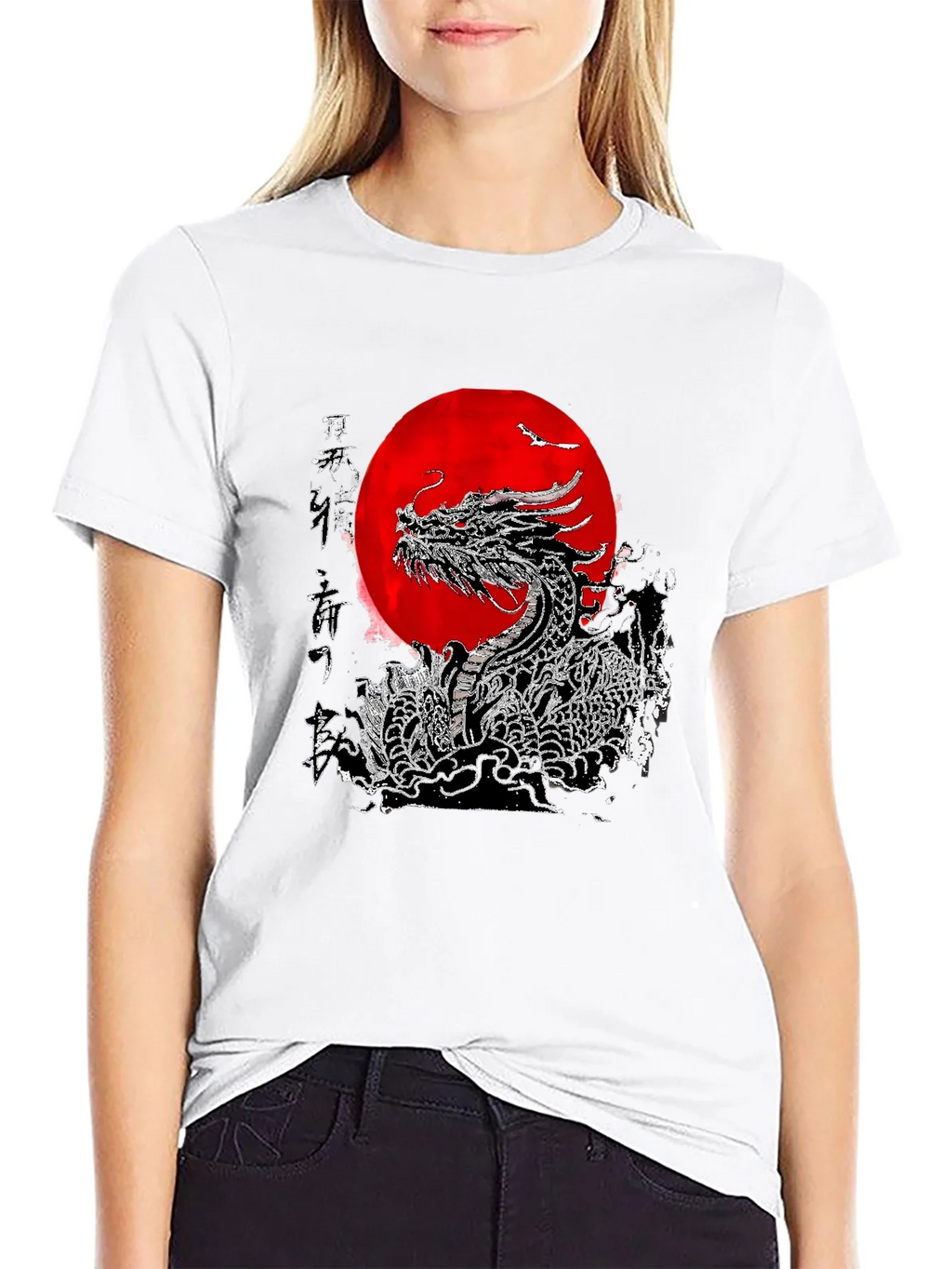 Dragon & Rising Sun Graphic T-Shirt product image 8