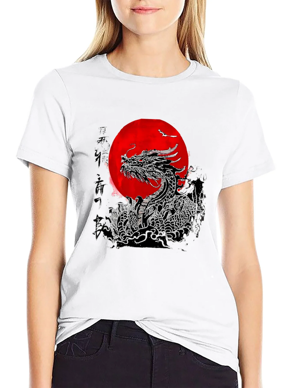 Dragon & Rising Sun Graphic T-Shirt product image 8