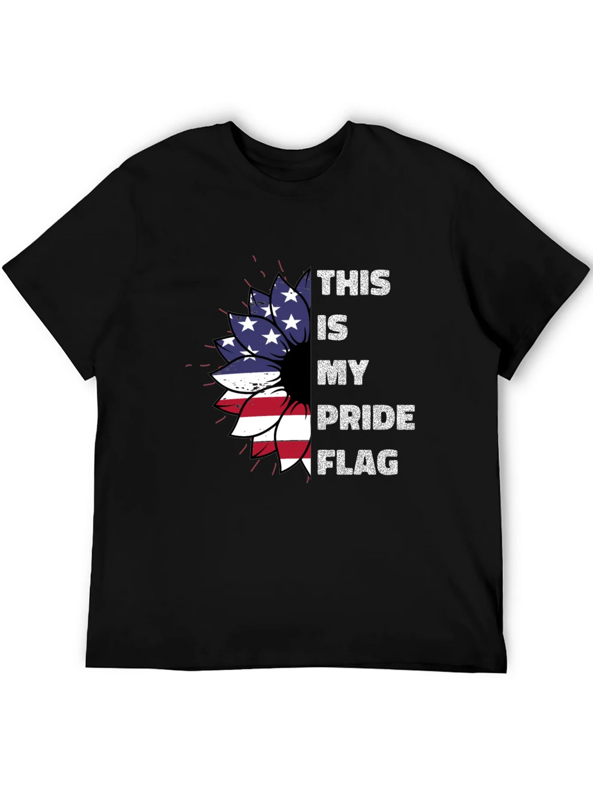 Patriotic Pride Flag Sunflower T-Shirt product image 5
