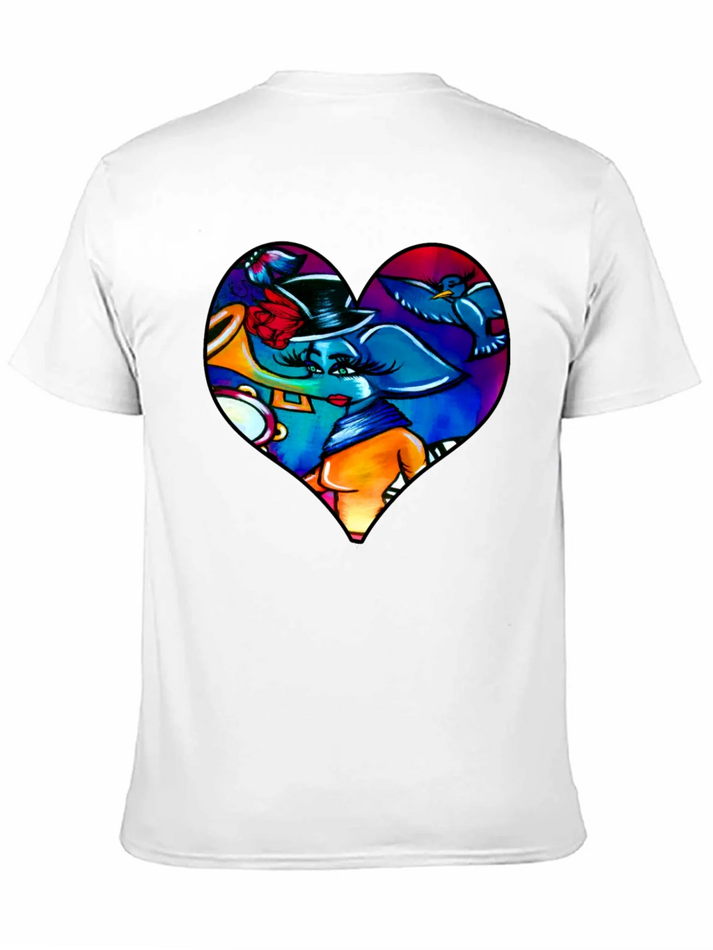 Heart Elephant Music Lover T-Shirt product image 10