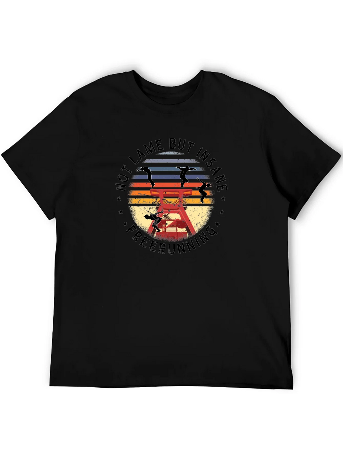 Not Lame But Insane Freerunning Black T-Shirt product image 5