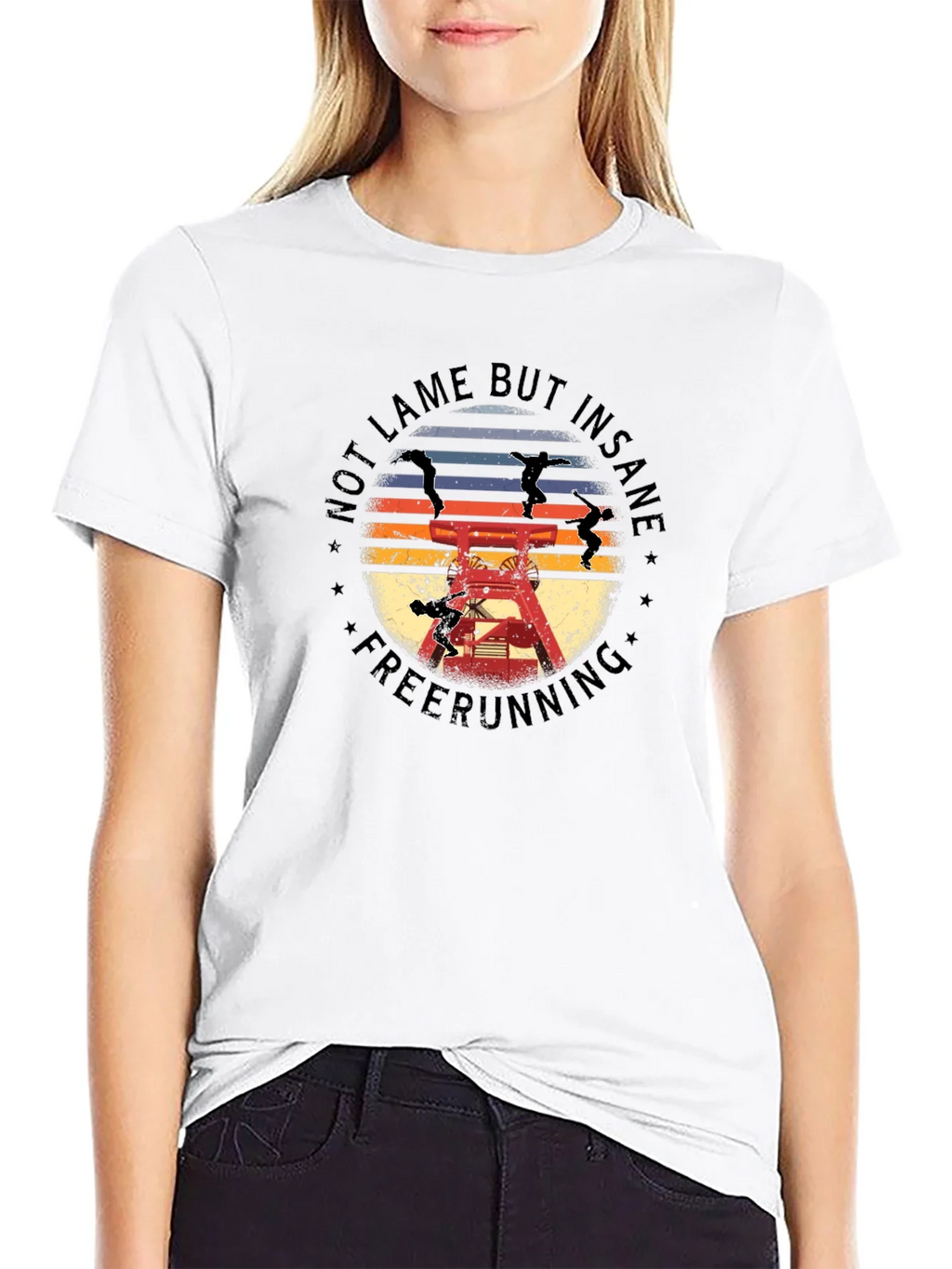 Not Lame But Insane Freerunning Black T-Shirt product image 8