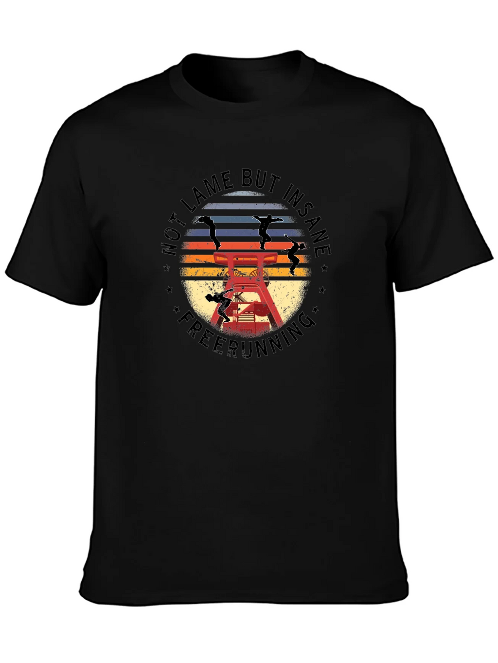Not Lame But Insane Freerunning Black T-Shirt product image 3