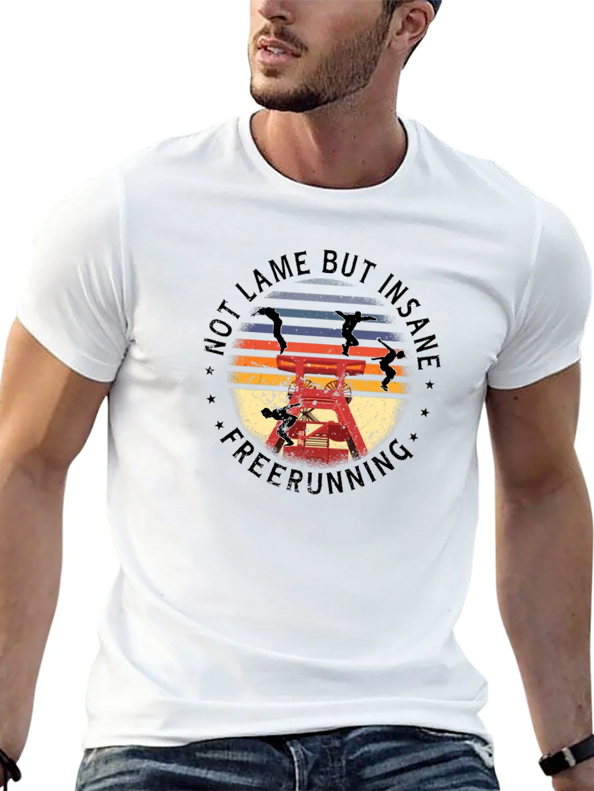 Not Lame But Insane Freerunning Black T-Shirt product image 12
