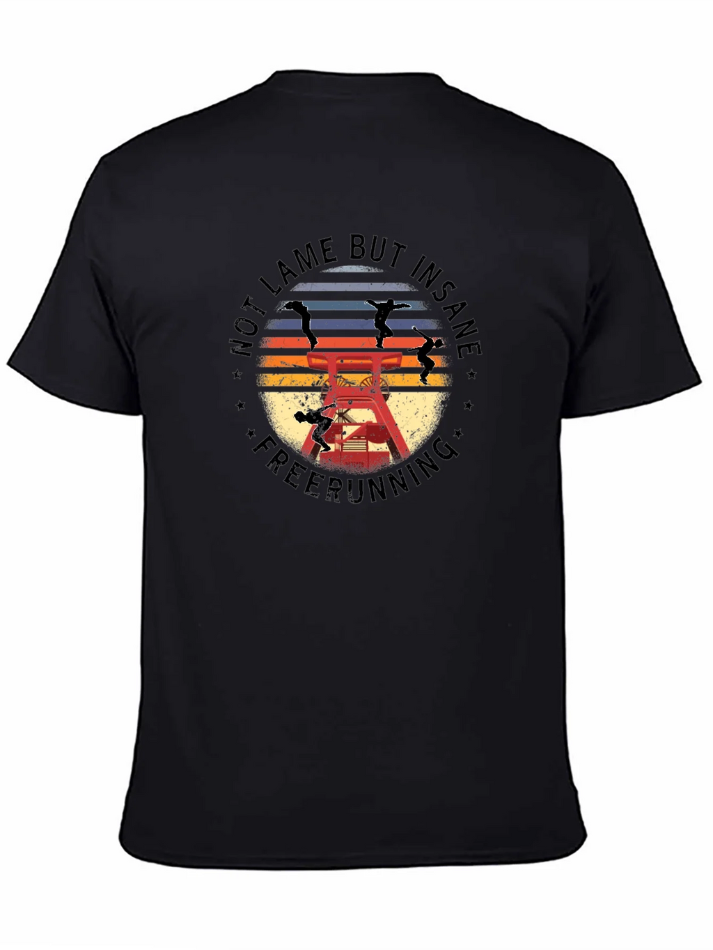 Not Lame But Insane Freerunning Black T-Shirt product image 4