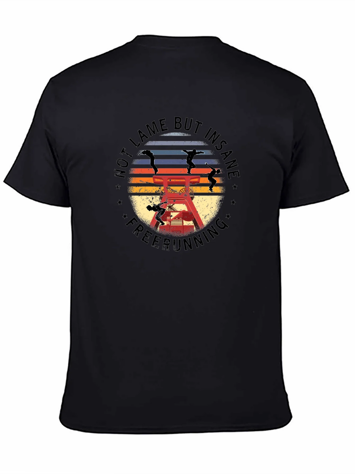 Not Lame But Insane Freerunning Black T-Shirt product image 4