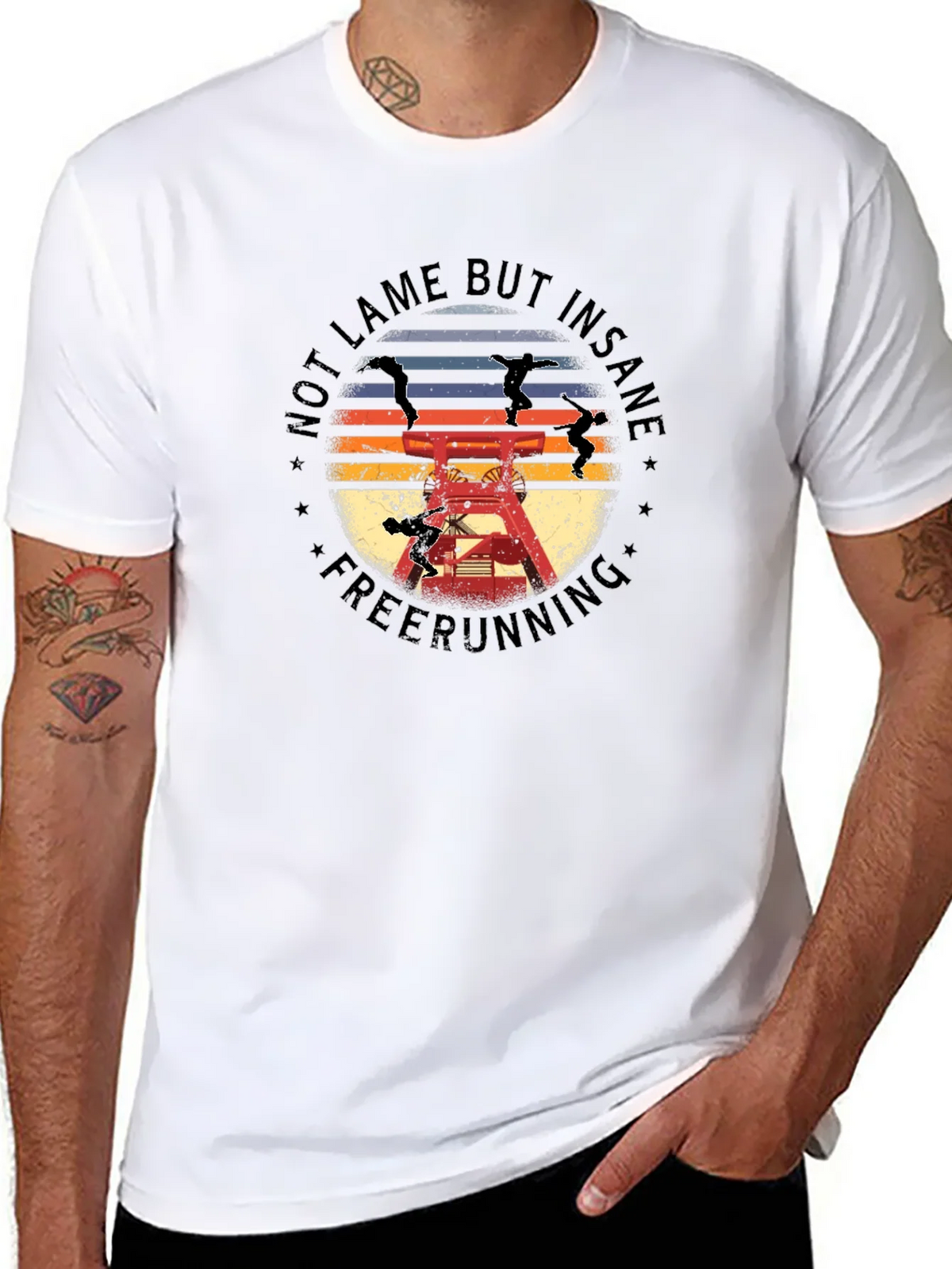 Not Lame But Insane Freerunning Black T-Shirt product image 7