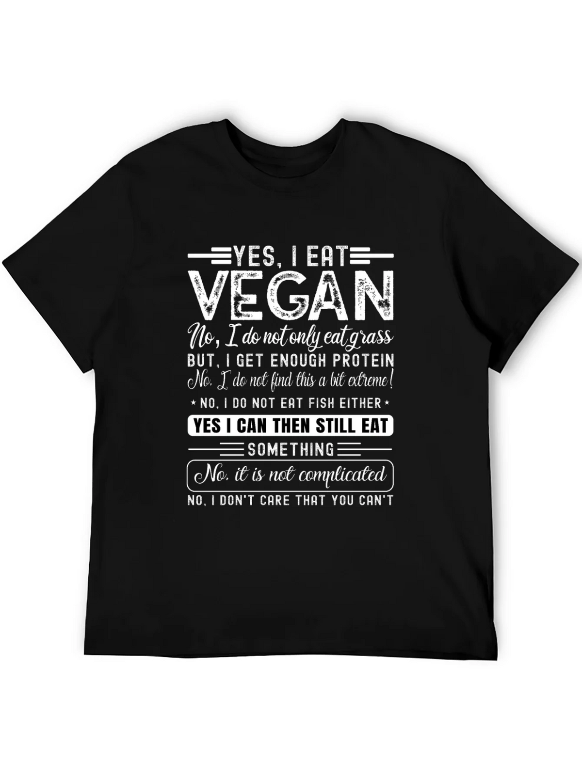 Vegan Statement T-Shirt: Yes I Eat product image 5