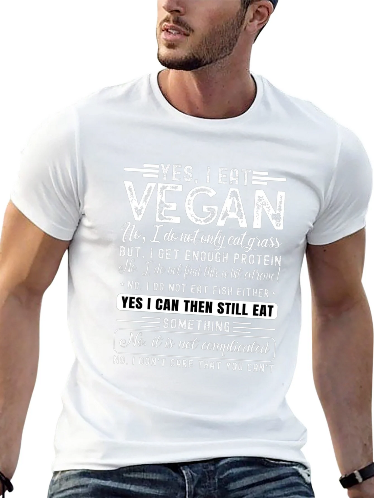 Vegan Statement T-Shirt: Yes I Eat product image 12