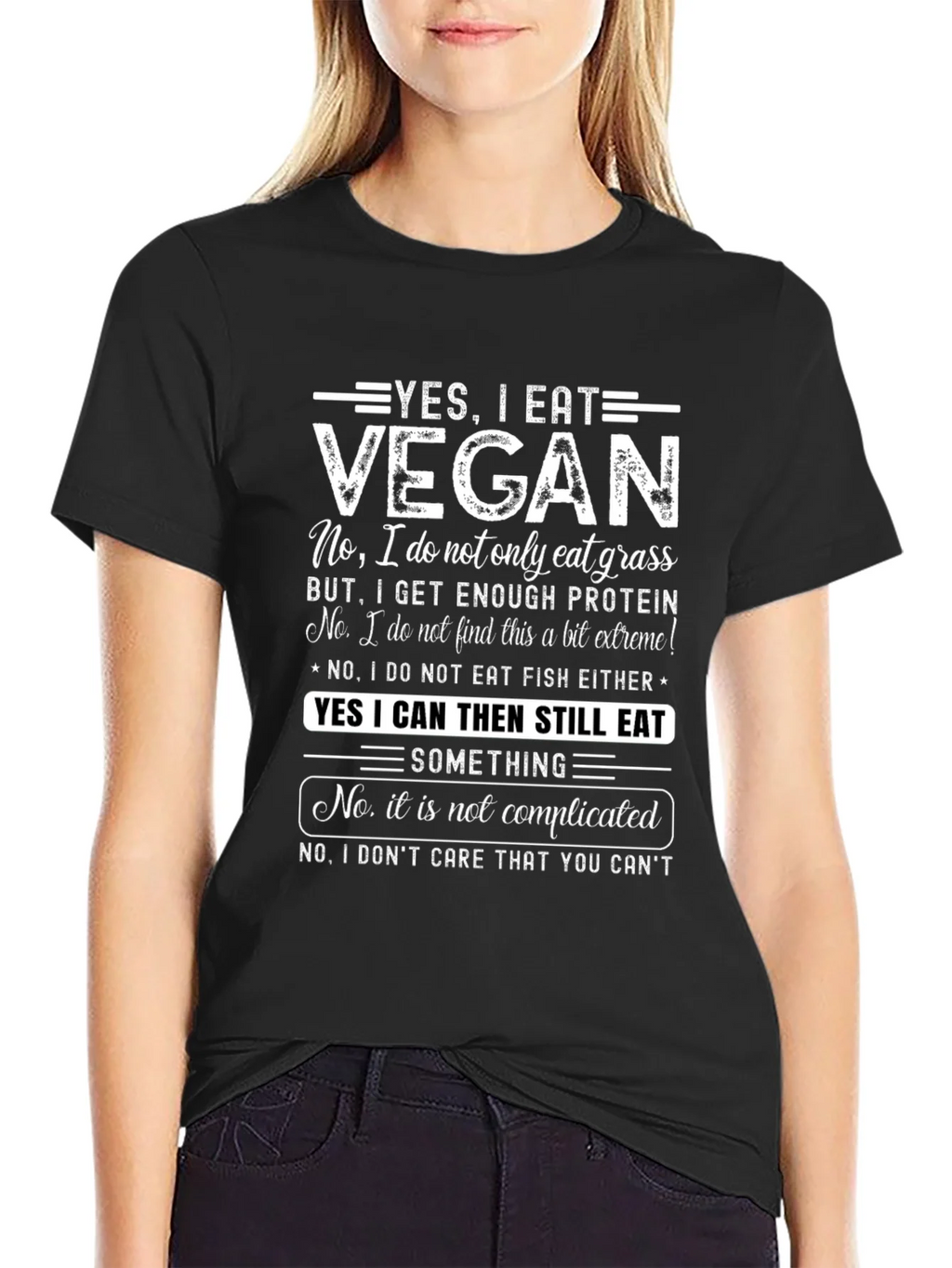 Vegan Statement T-Shirt: Yes I Eat product image 2