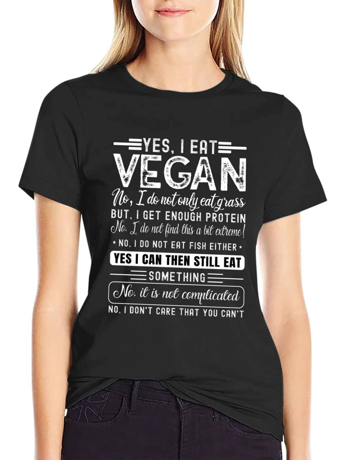 Vegan Statement T-Shirt: Yes I Eat product image 2